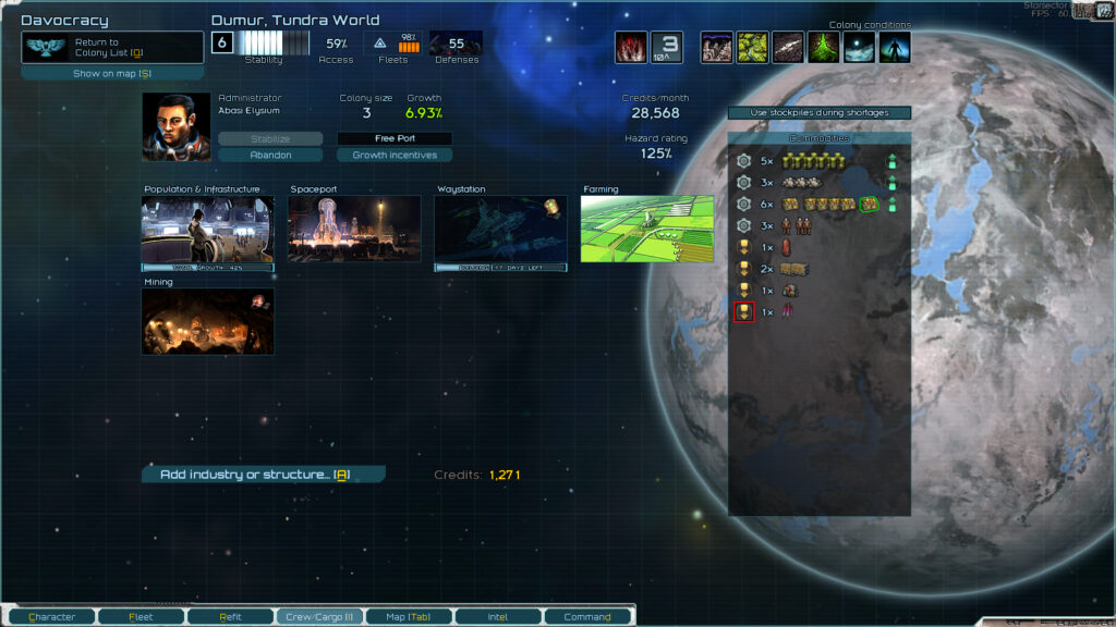 Starsector Planet Screen