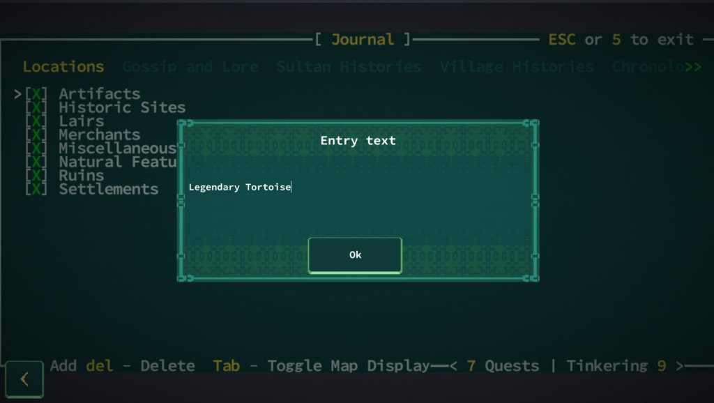 Journal in Qud Search