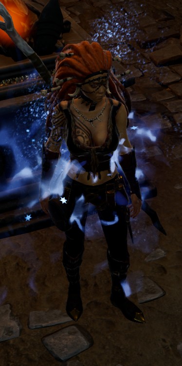 Qanna the sourceress in the gated crypt in Divinity Original Sin 2